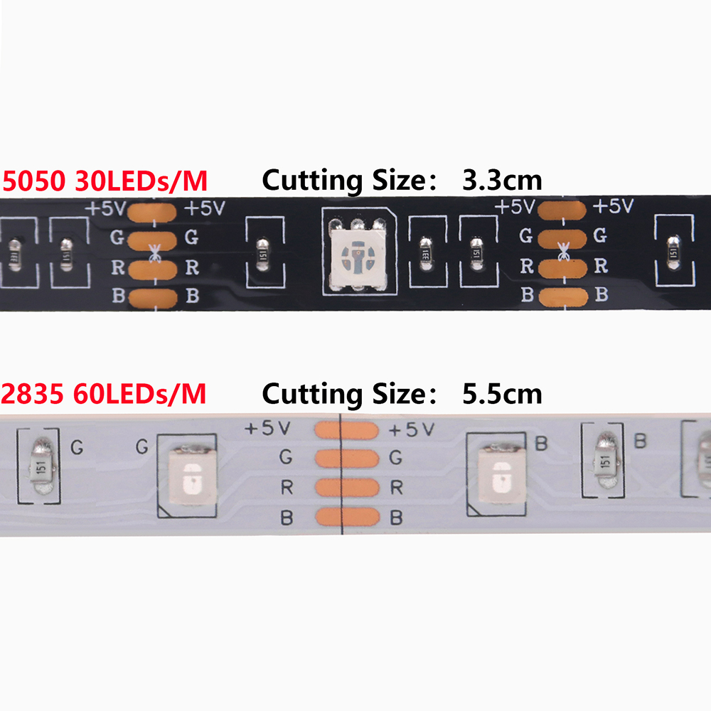 DC 5V 5050 RGB Strip LED Light - đánh giá và giá Outdoor Power Strip Weatherproof